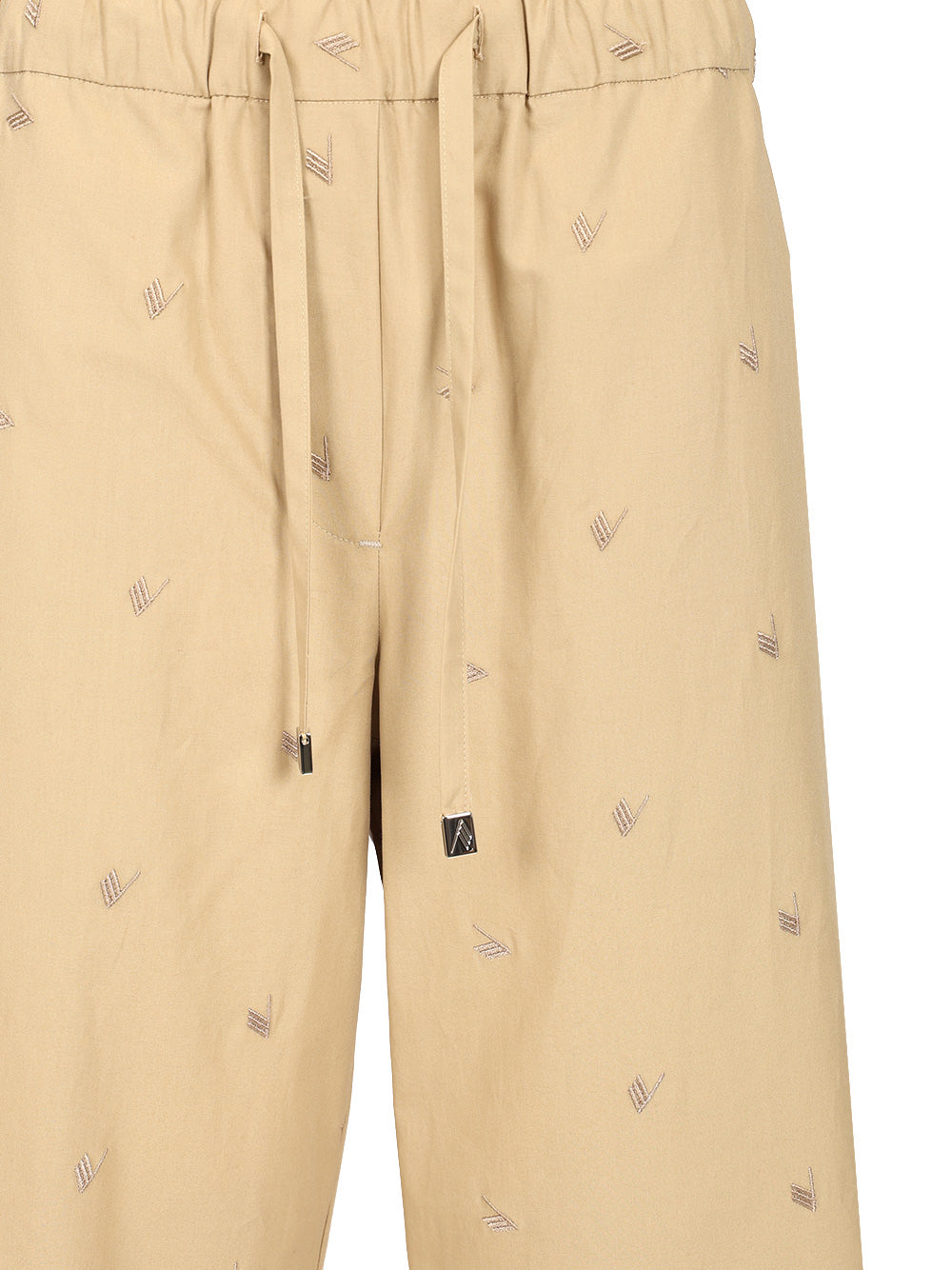 The Attico Long  With All-Over Embroidery Trousers - Beige | 28b30fe7e6aea766056701a3616996440f7d22ba