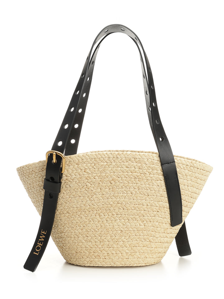 Loewe Punch Hole Basket Bag Shoulder Bags - Beige | 71e9beb8774f9f7e8b38b9fd9b812bf663183daf