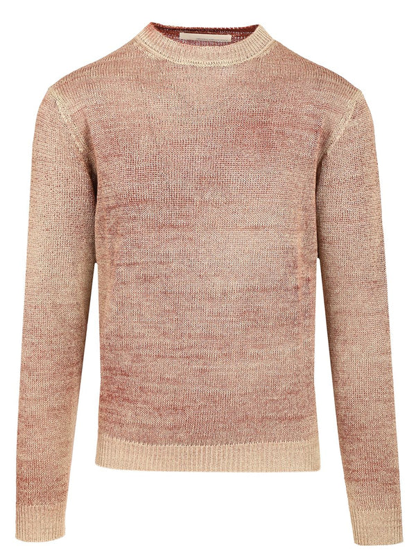 Heavy Linen Crewneck Sweater Knitwear Red