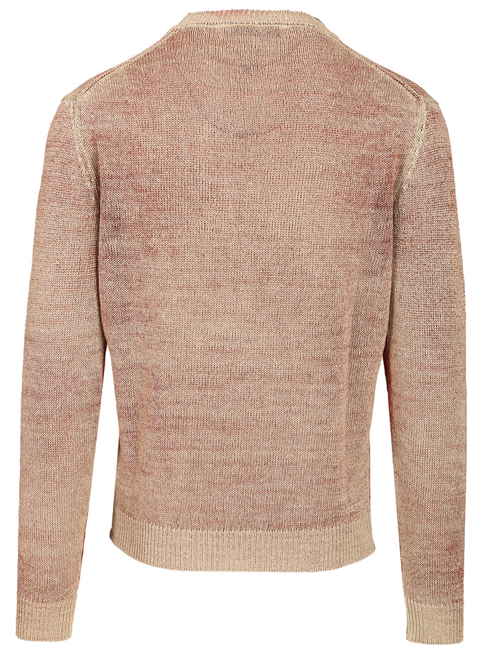 Original Vintage Heavy Linen Crewneck Sweater Knitwear - Red | 25716f130495ff7ebaa98d6e16a4dbe13cc1f61c