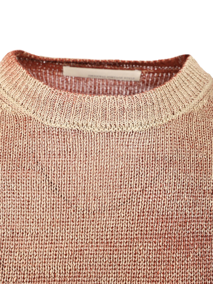 Original Vintage Heavy Linen Crewneck Sweater Knitwear - Red | 6fd81c8bc4a6e27030686622d3fb8a4f6a1e0808