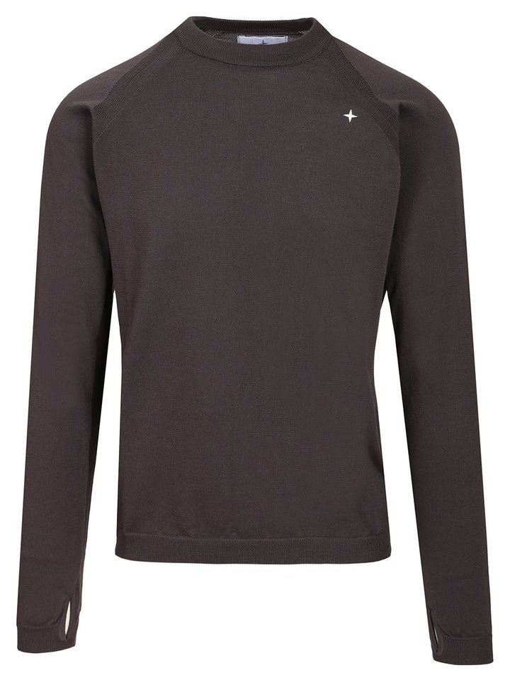 Stone Island Crewneck Sweater In Primaloft® Bio™ Knitwear - Grey | 66fc113b53f5aba8e1ad9f3267ba09880846ed4a