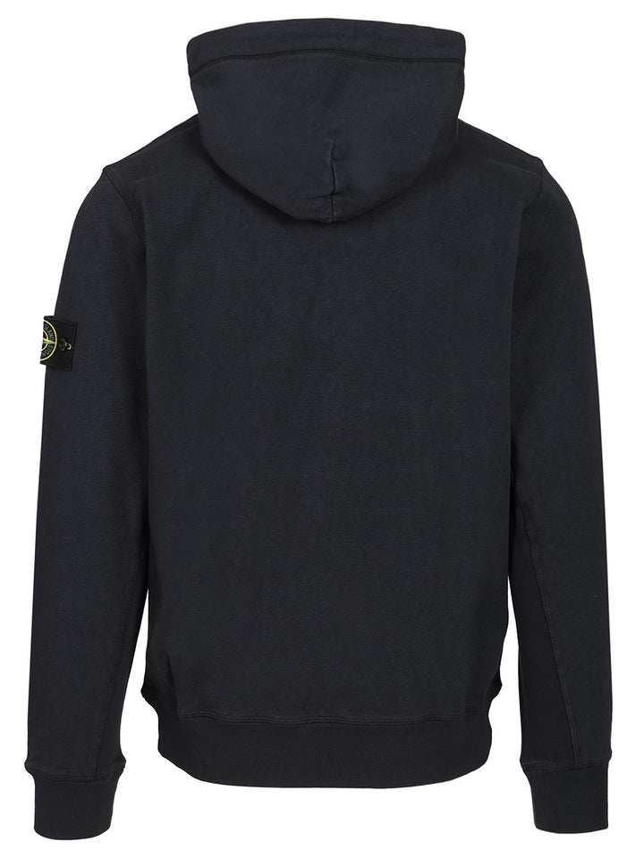 Stone Island Cotton Hoodie Sweatshirts - Blue | 14d9a7f552c4f786ba99f0d7de66a37036bec3ab
