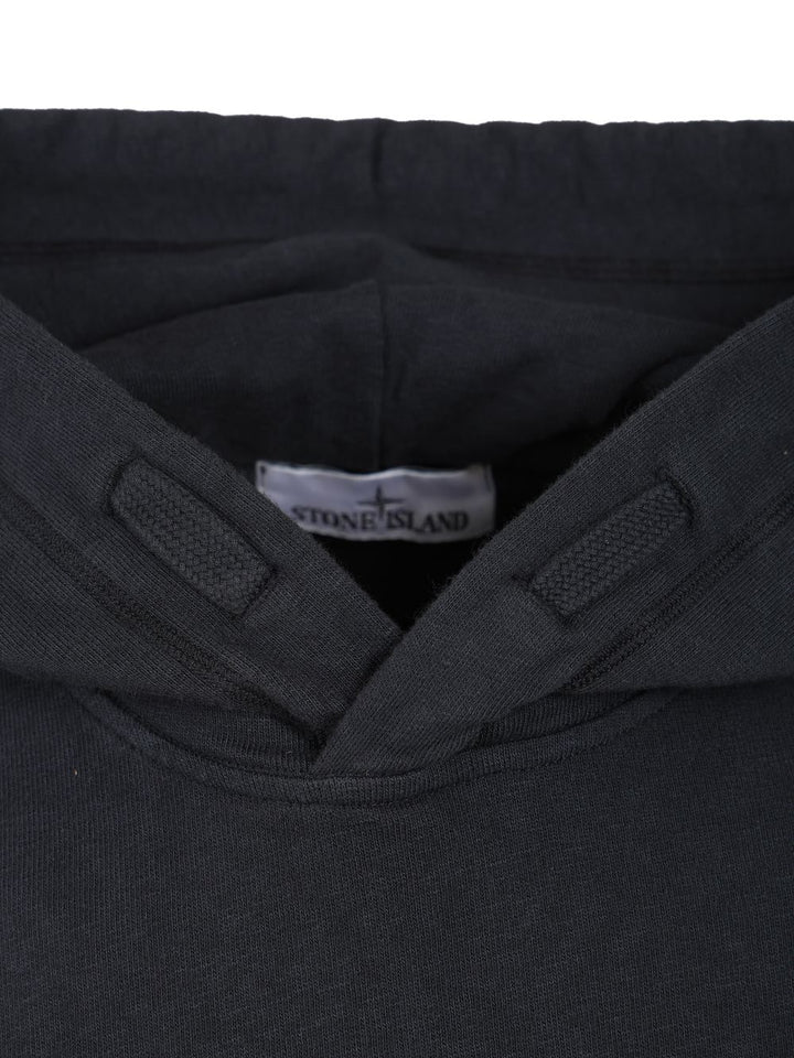 Stone Island Cotton Hoodie Sweatshirts - Blue | d9790b075653388bc1916df47217b6971ba3cc29