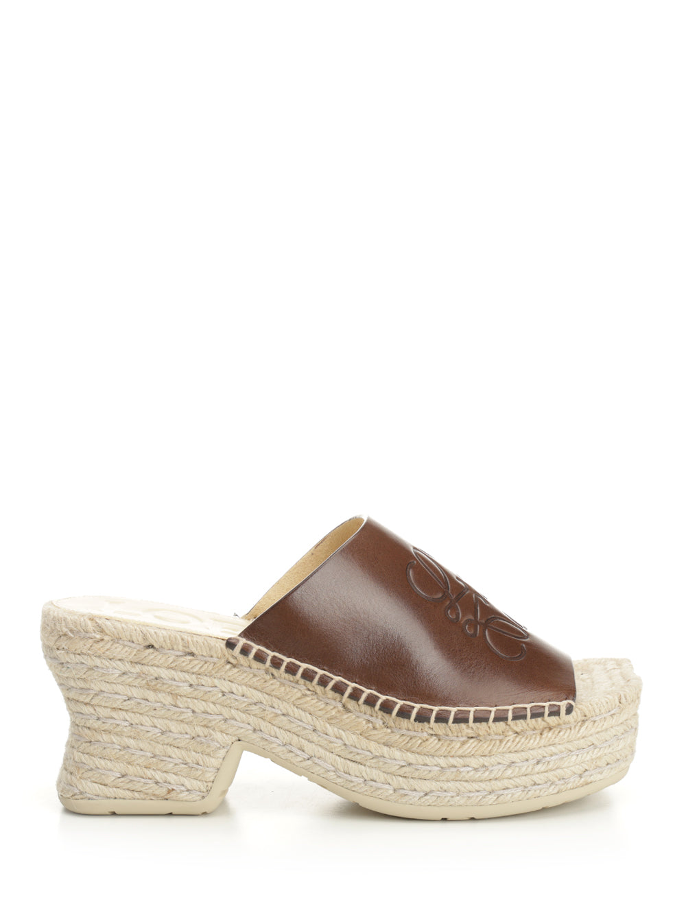 Loewe Petal Platform Espadrilles In Vegetable Tanned Calfskin Sandals - Brown | 1fc84ee1b6d9b9da2e0ed340ef059edfb14f9a54