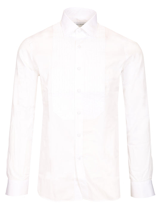 Pleated Formal Shirt Shirts White