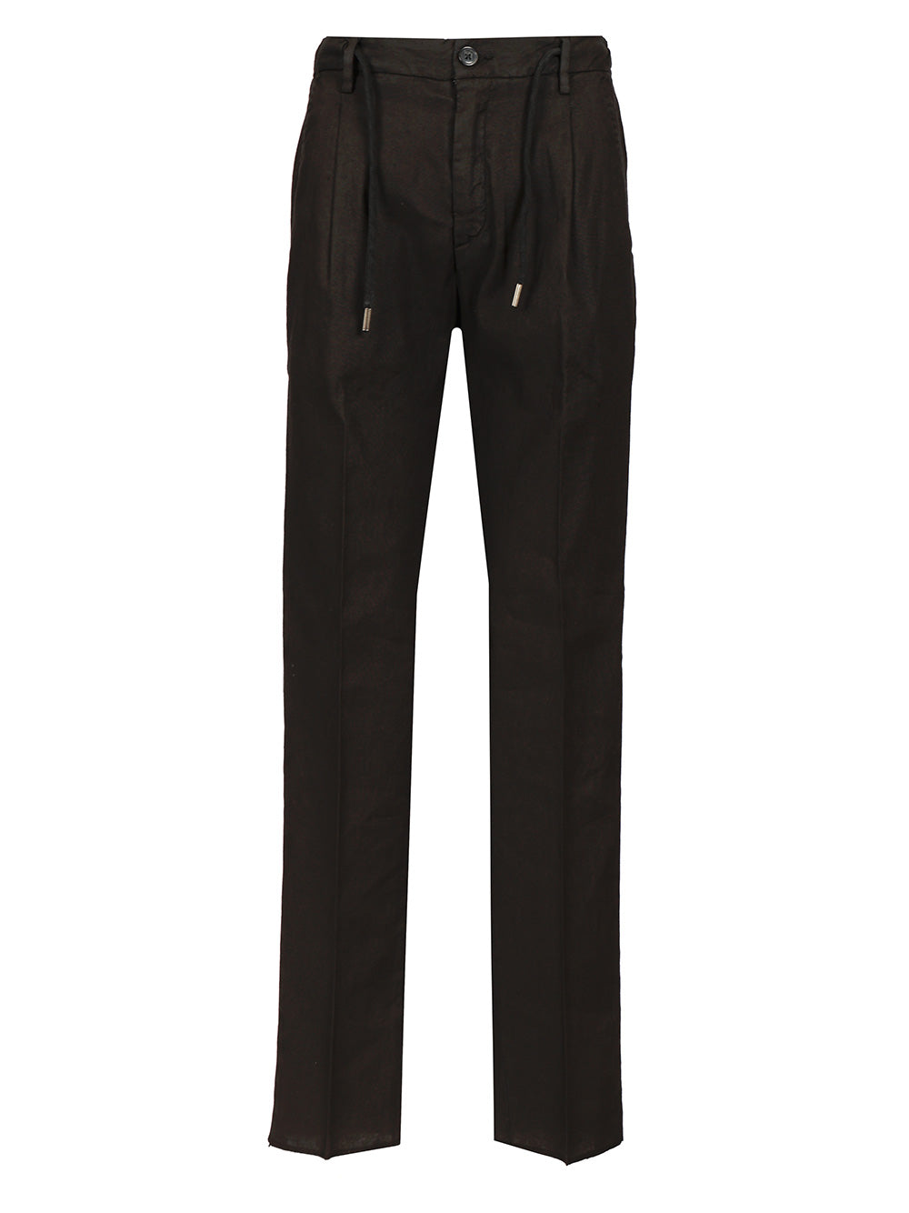 Al Duca D'Aosta 1902 Linen Pleated Trousers - Black | b938380104702d332f08f7cde1cf61e839ad049d