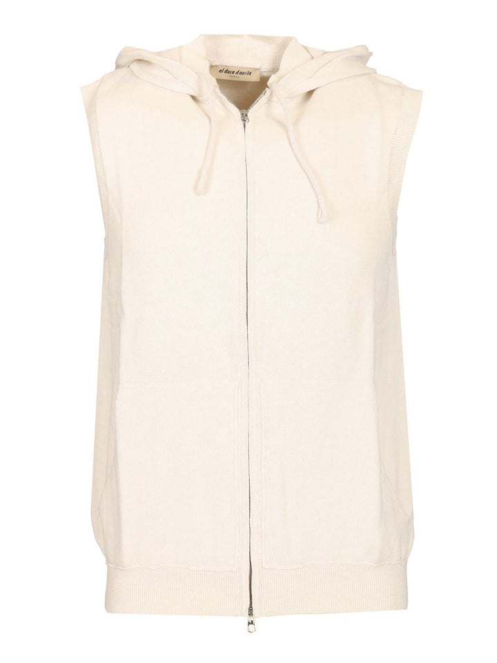 Al Duca D'Aosta 1902 Sleeveless Sweatshirt Knitwear - White | b52524a700bd0641608c6637bbf55f2b3c35e9e5