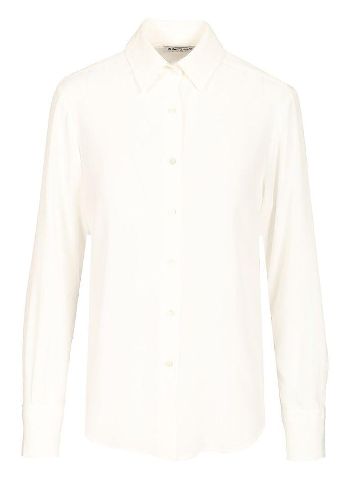 Al Duca D'Aosta Crepe Shirt Shirts - White | 23be67b38329b55cf581ea25cebf618fe5ecba50