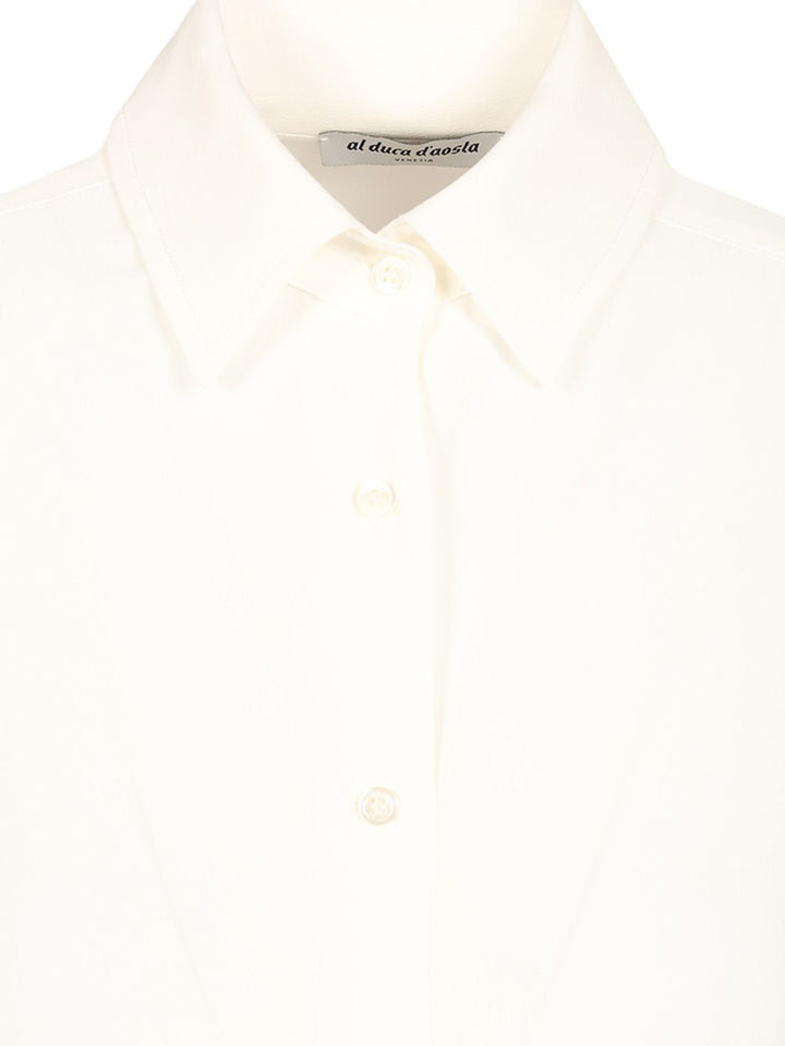 Al Duca D'Aosta Crepe Shirt Shirts - White | cb26a509a01f017daeb31b2c14c4b816bcbe3c24