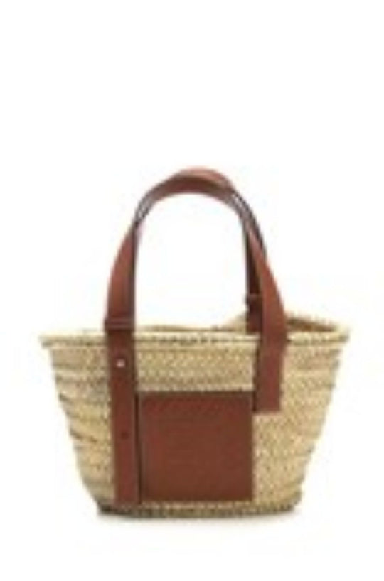 Palm Leaf Small Bucket Bag Handbags Beige