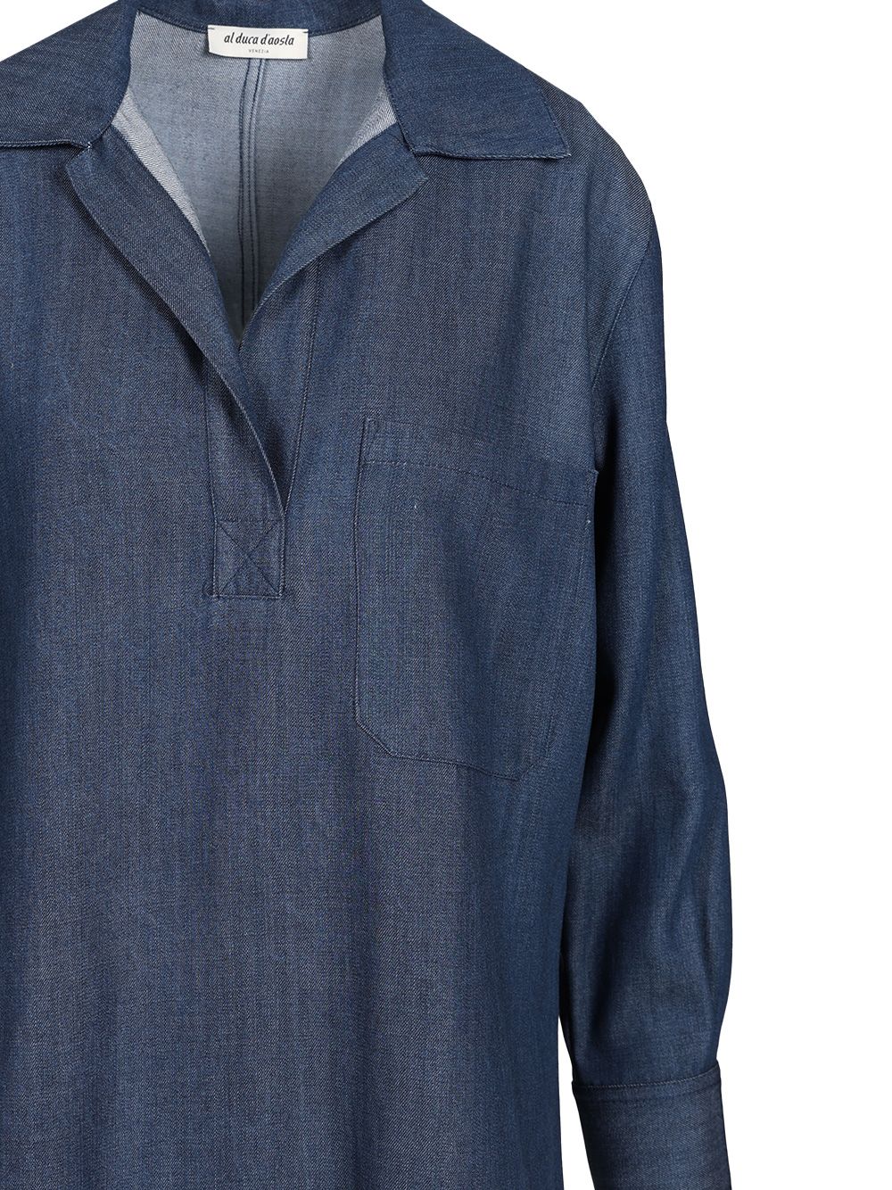 Al Duca D'Aosta Oversized Shirt Tops - Blue | 19e8d08aa05acecae7c67fd13fbd20a52a0542be