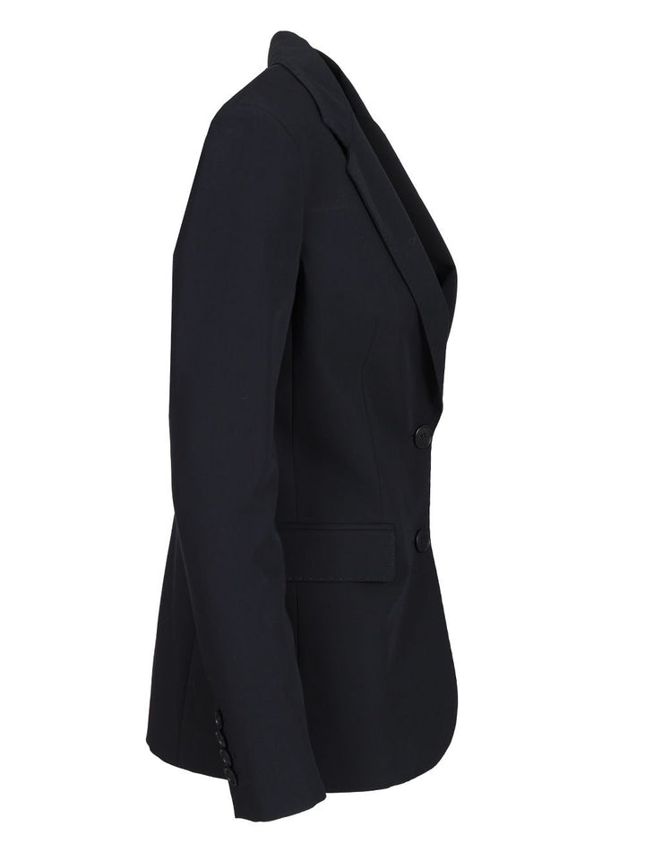 Al Duca D'Aosta Blazer Monopetto In Tela Stretch Bottoni Oro Jackets - Blue | 4be23a19f9e5f1dc8fa8268ab645496d74032cbd