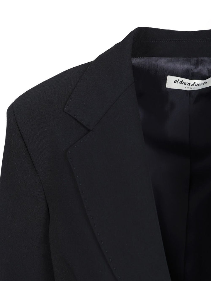 Al Duca D'Aosta Blazer Monopetto In Tela Stretch Bottoni Oro Jackets - Blue | 34791c1ab49e1e75374ba6cea49e6a788790bdb3