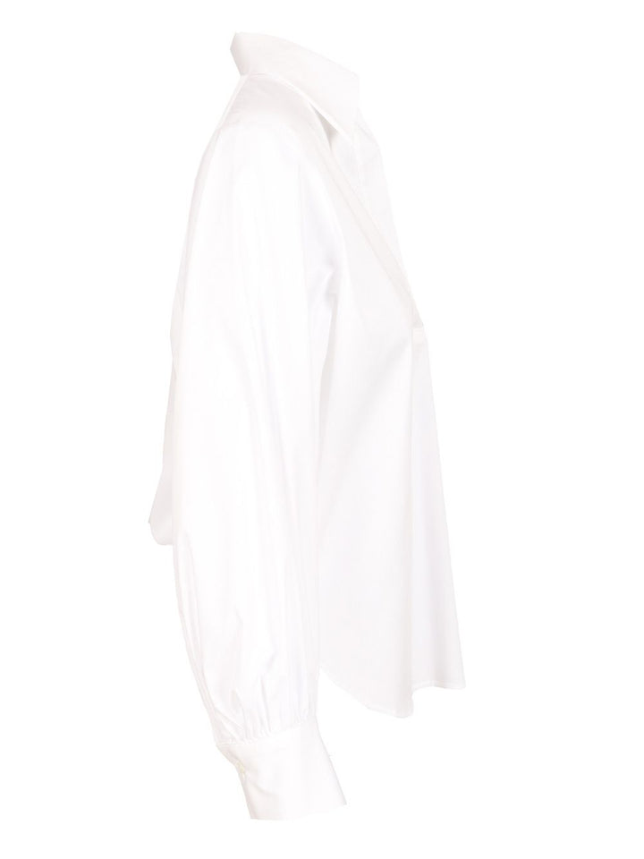 Al Duca D'Aosta Cotton V-Neck Top Tops - White | db2e8b12dc3c412fbf3438d59e06150bf55e5b9f