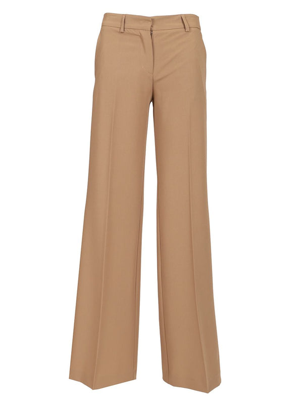 Straight Trousers Beige