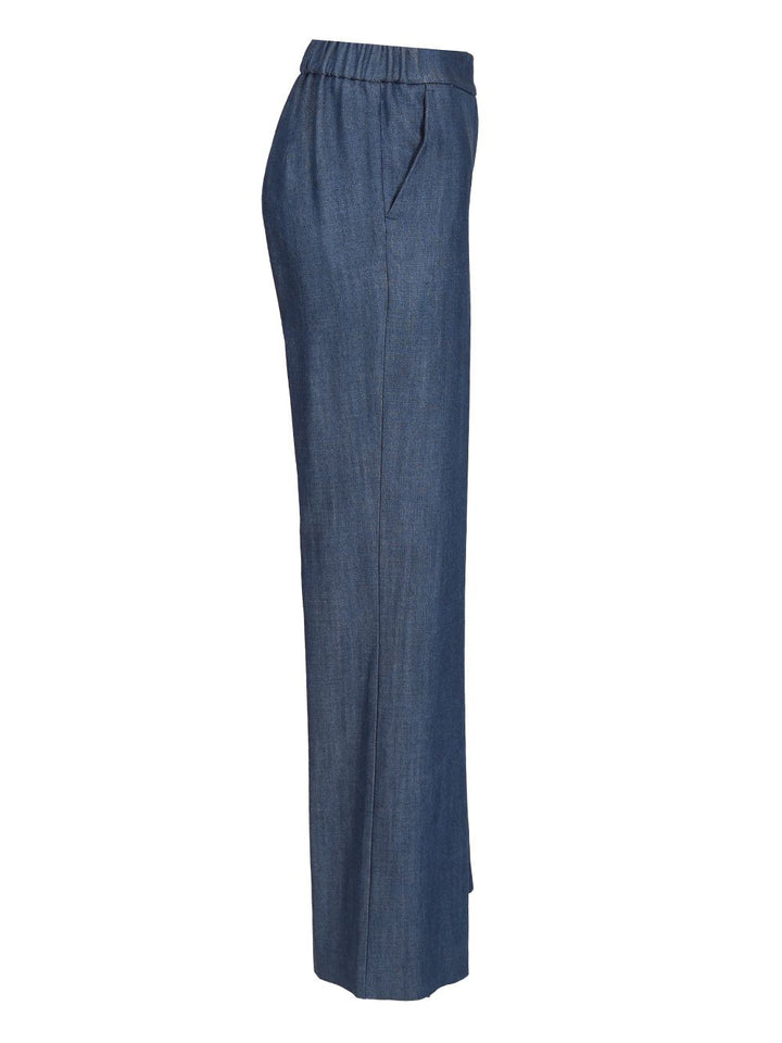Al Duca D'Aosta Wide Leg Trousers - Blue | 8ece9fbf3494275bef381dc6c4d1f726432168a5