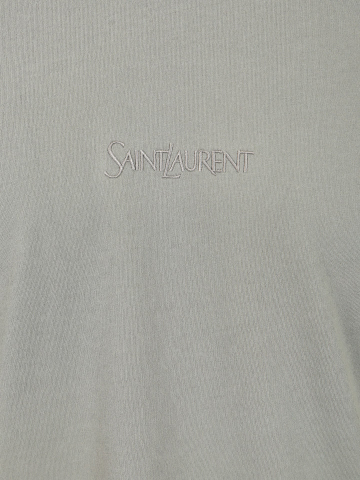 Saint Laurent Cotton T-Shirt - Grey | 657ab8f59fc67ede4fe973bb52b999e3069aeaff
