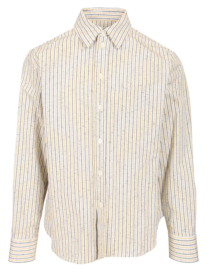 Bottega Veneta Striped Cotton And Linen Shirt Shirts - Multicolor | 05dbbc1e2f2d15d755c4a6fce9b9183bd96bfcf4
