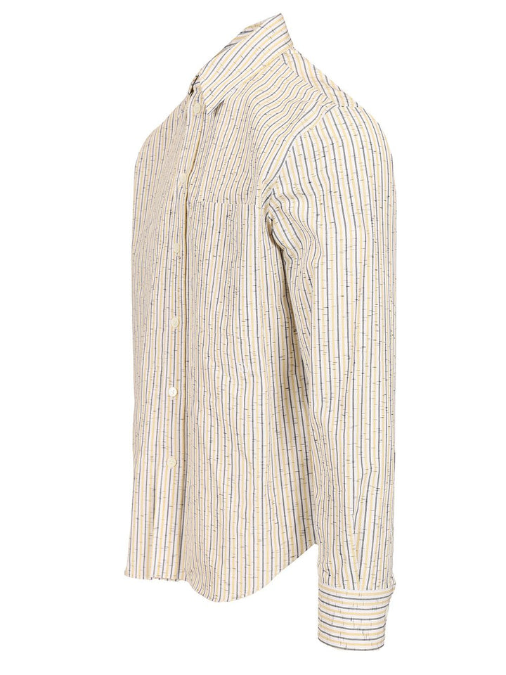 Bottega Veneta Striped Cotton And Linen Shirt Shirts - Multicolor | 673e9e4bc9a22ff5b1fadbea43aa5edf8ae218eb