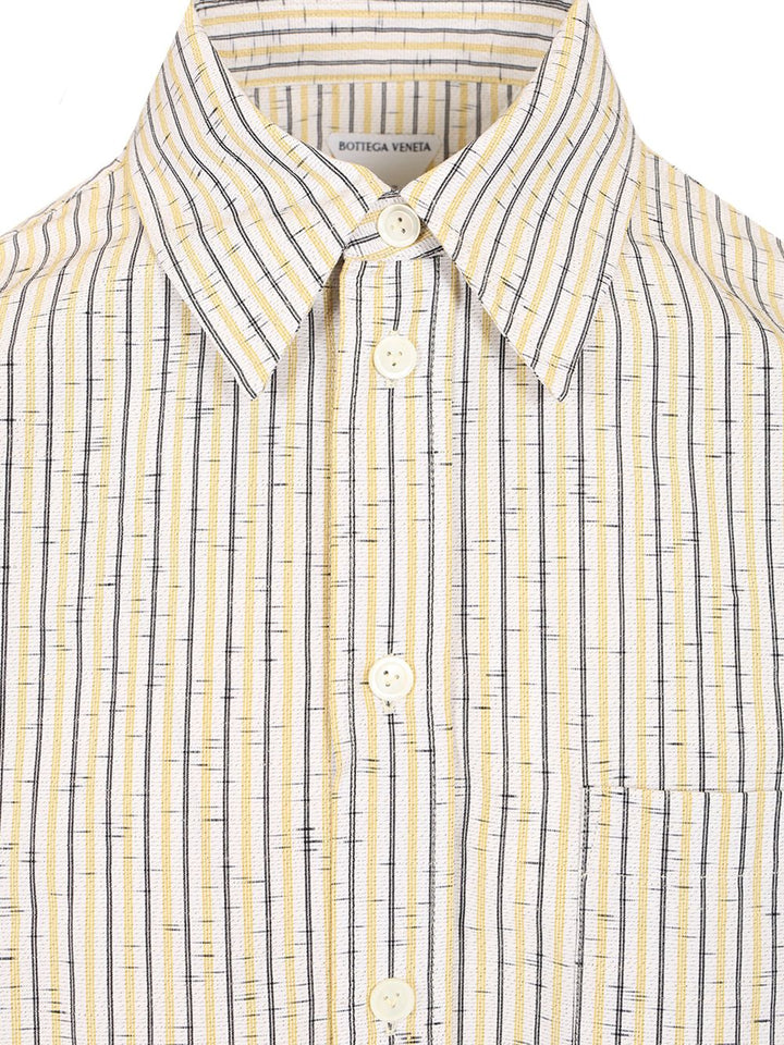 Bottega Veneta Striped Cotton And Linen Shirt Shirts - Multicolor | dc69d9389732a7327882d80f27f1f00407c340a1