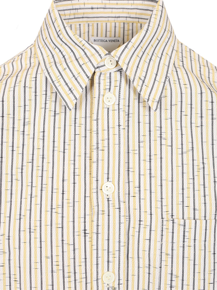 Bottega Veneta Striped Cotton And Linen Shirt Shirts - Multicolor | 840d756788ea7d068a6652bc7d8fc7a5d5ffd389