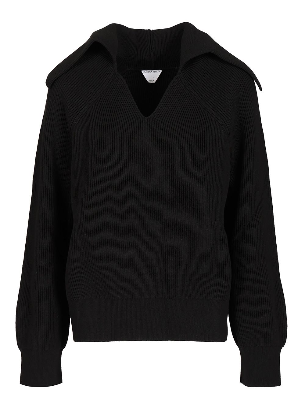 Bottega Veneta English Ribbed Cotton Sweater Knitwear - Black | 583fe1c211e0c5242842aae5ad01725e9e5021cb