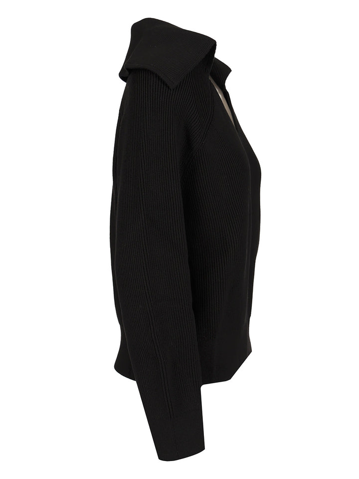 Bottega Veneta English Ribbed Cotton Sweater Knitwear - Black | c0c7a0f8fe1d31d220ecb3d20896d2fb2629c72b