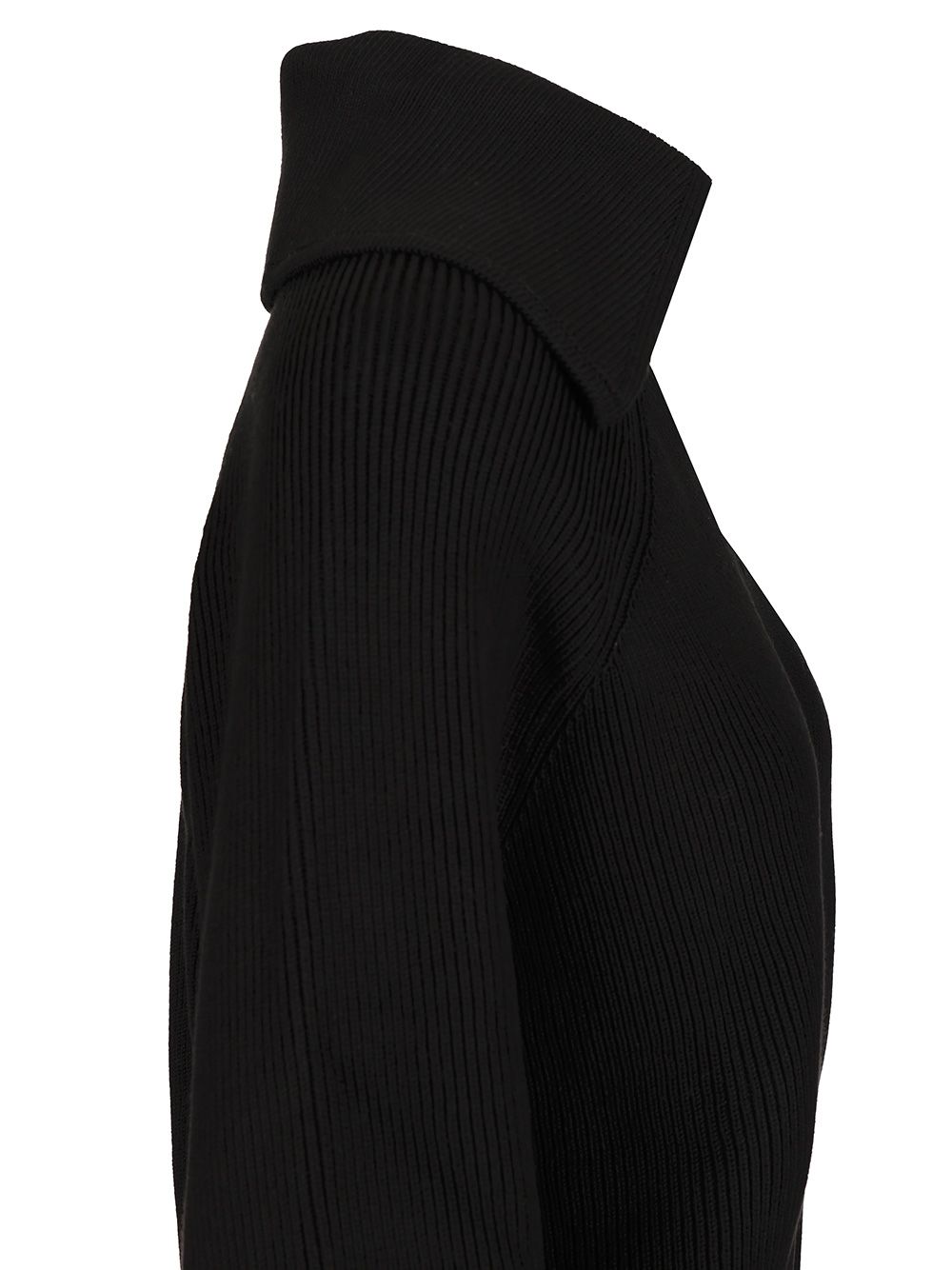 Bottega Veneta English Ribbed Cotton Sweater Knitwear - Black | 822f6abfceeef7a63c2530912d60b016d73d1936