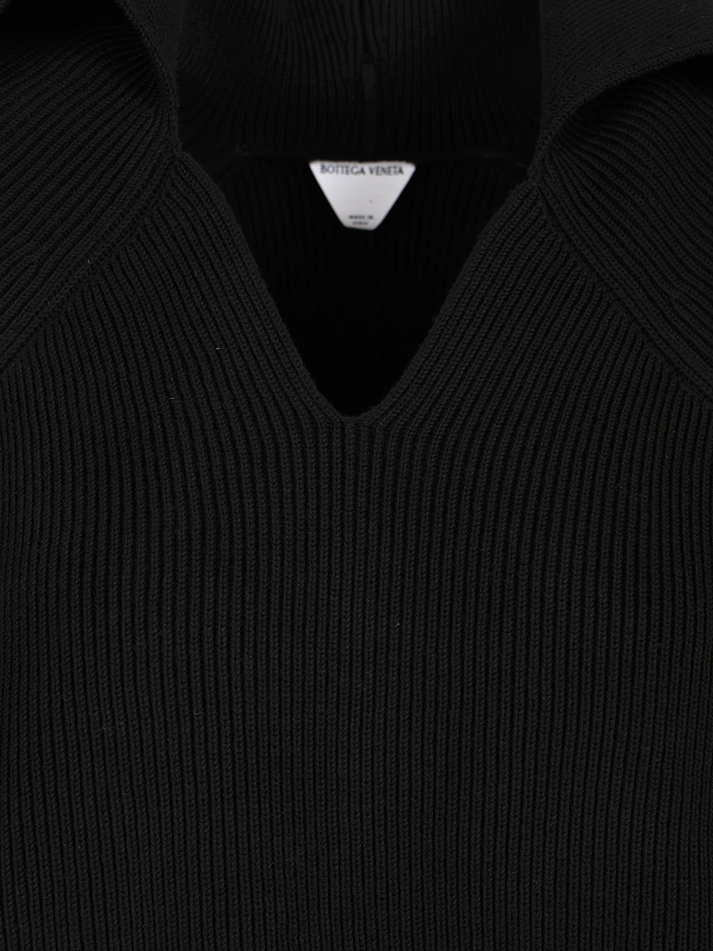 Bottega Veneta English Ribbed Cotton Sweater Knitwear - Black | 108b340ccdbbd09e5365b5e362c988e64a0defe8