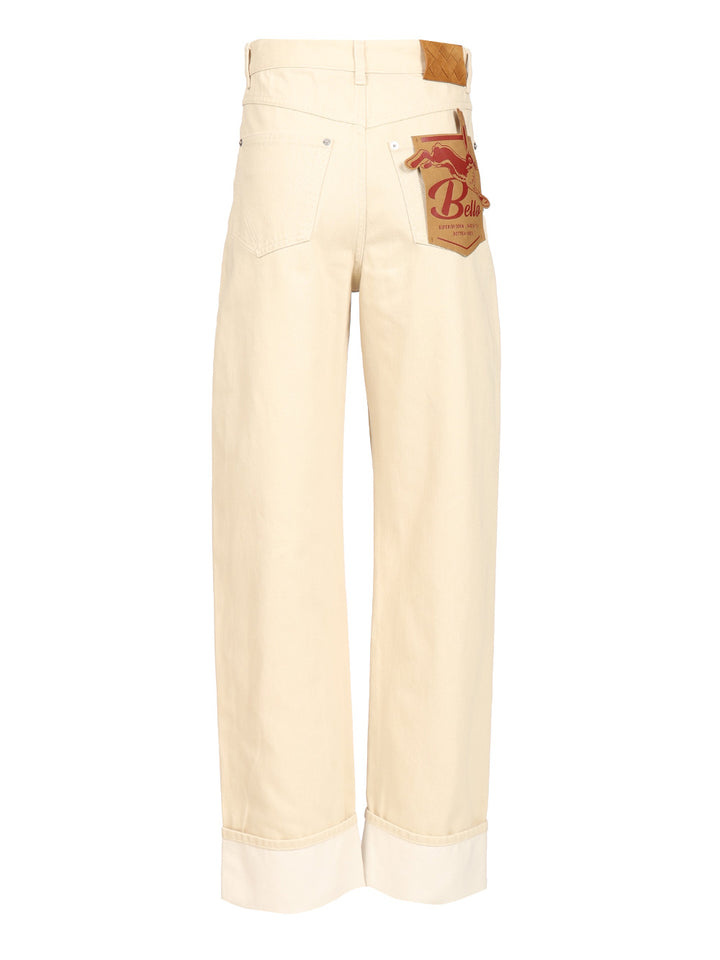 Bottega Veneta Contrast Cuff Jeans - White | fc3baaa77d919a6ee9a3e03a91e2b0ff90722ed6