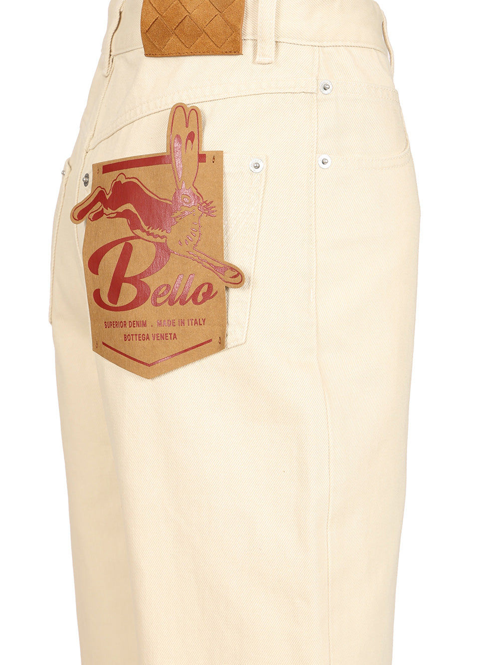 Bottega Veneta Contrast Cuff Jeans - White | 27fbbdbeb8120f6bf064e25851fba7f62b5963f3