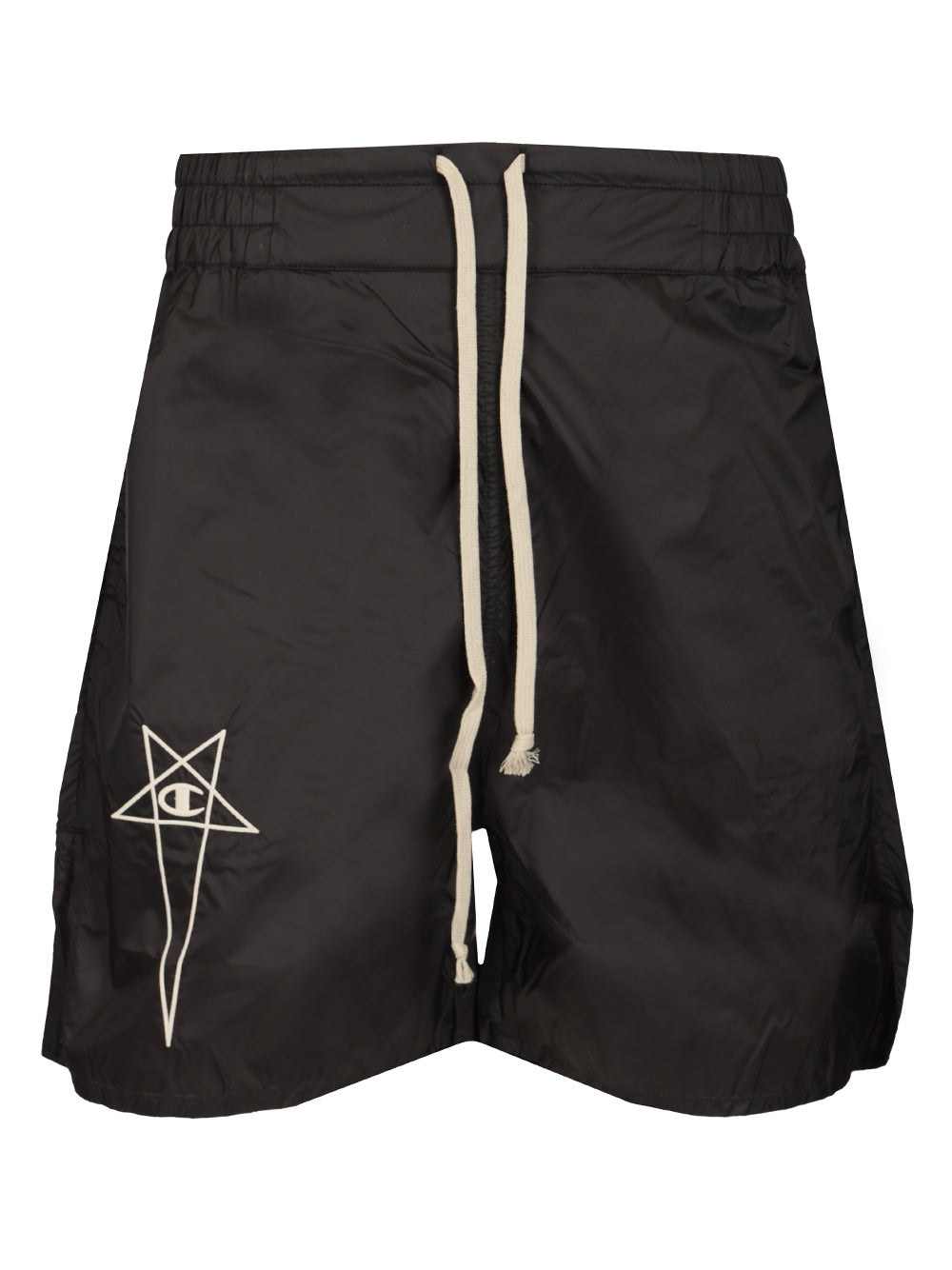 Rick Owens X Champion Bermuda Shorts With Drawstring Trousers - Black | d6c8b8e660db8f770b560b2f88081a4d8f39d6c4