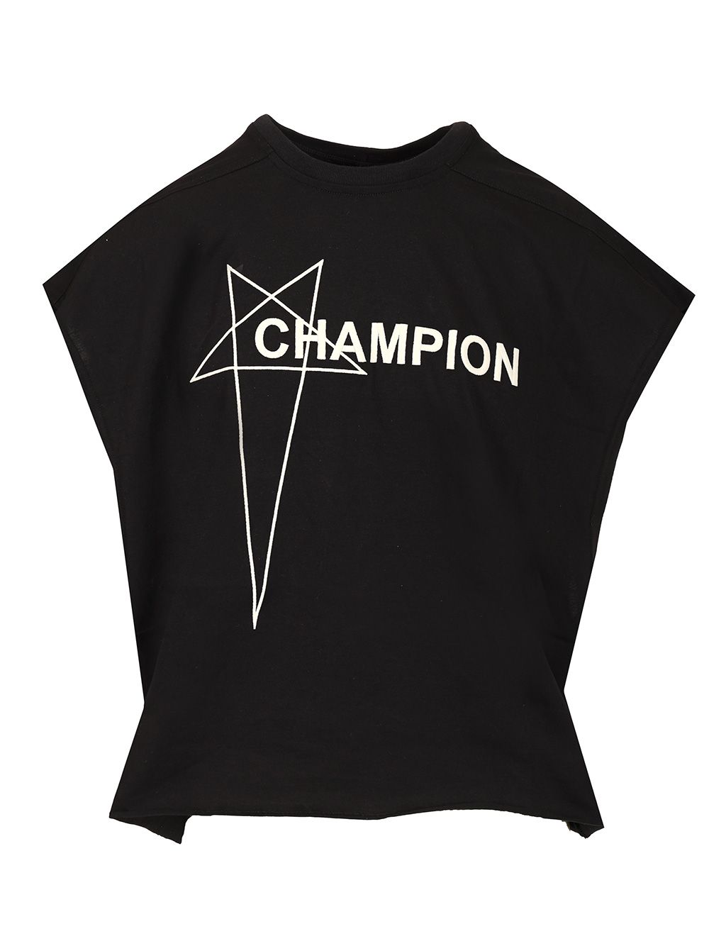 Rick Owens X Champion Cropped T-Shirt - Black | e8c26295872edd74dbac90287e9552bc173622ac