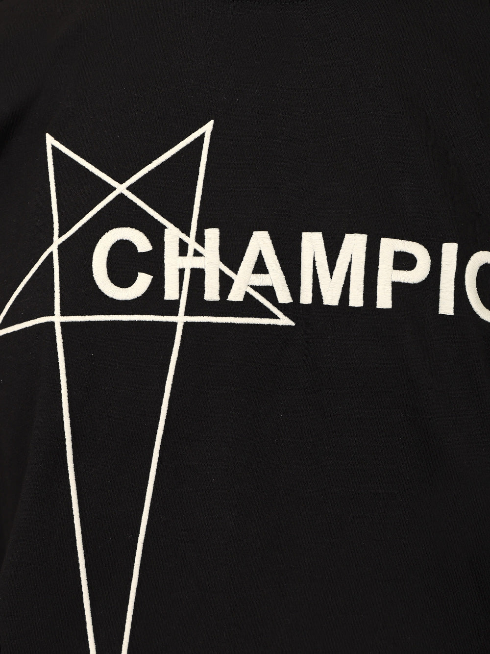 Rick Owens X Champion Cropped T-Shirt - Black | 19cf5a9a1b4e21f097bd60e57399ba54e68809c4