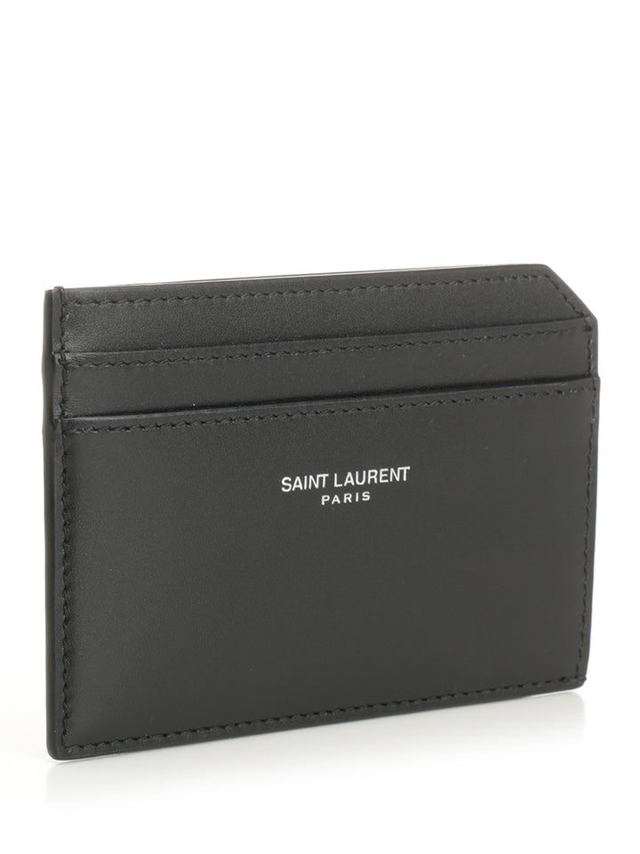 Saint Laurent Open Card Holder Wallets - Black | 61fd7410b05a3ab7664a20f066768fea3e847652