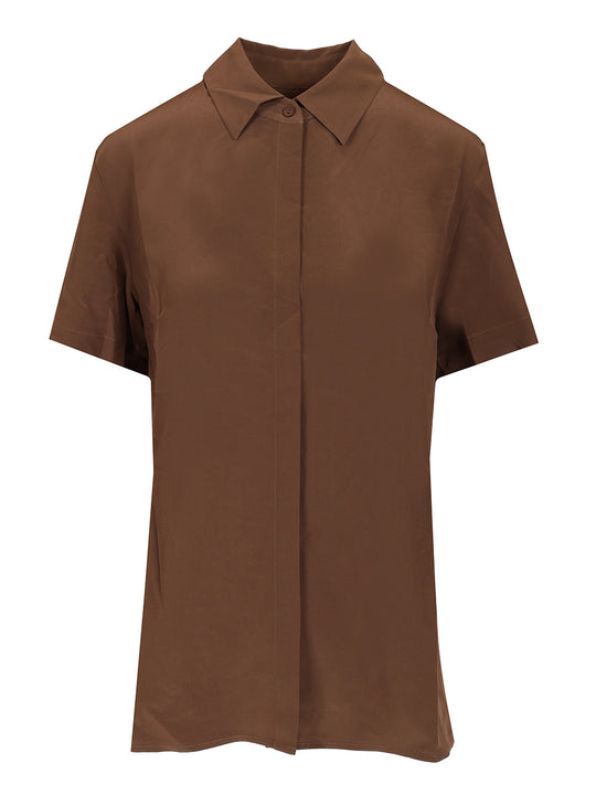 Short-Sleeved Shirt Shirts Brown