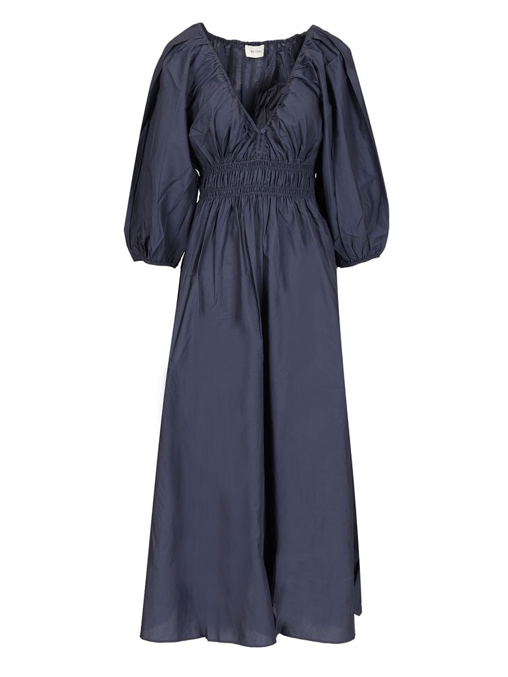 Matteau Shirred Plunge Button Dress Dresses - Blue | 2df2cfced321927c6218caf703a951a58e335cf3