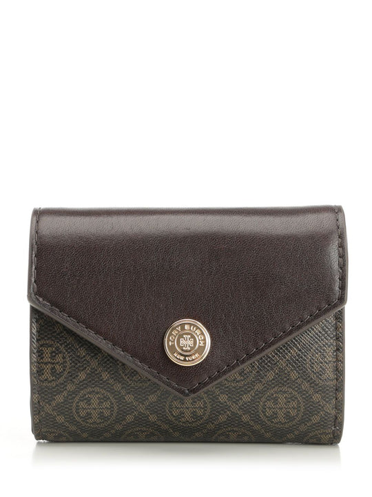 T Monogram Wallets Brown