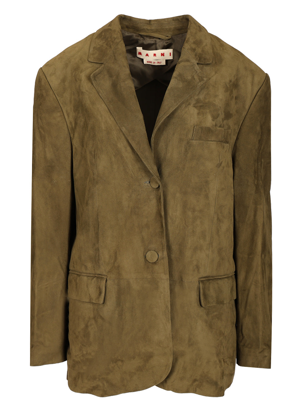Marni Suede Jacket Jackets - Green | 46581573b10a04b22c01a25d3639b8b32f9584e8