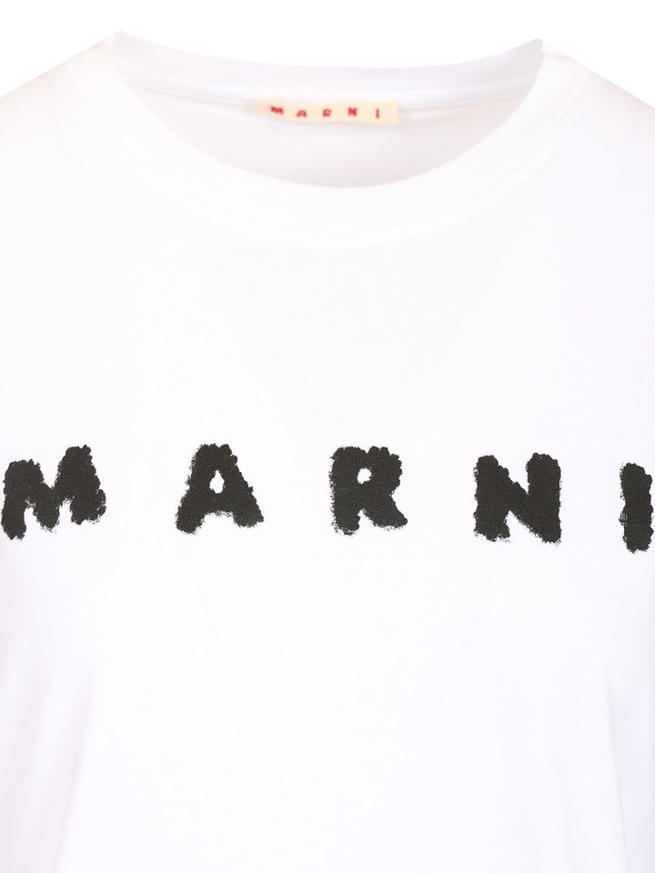 Marni Scribbled Logo T-Shirt - White | 9bb99e059f172099c4501a7243606498cab3eecb