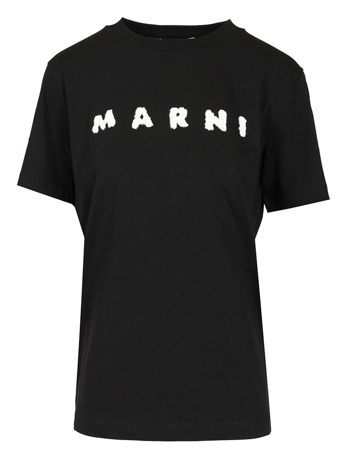 Marni Scribbled Logo T-Shirt - Black | ed2211e99baabb64fda5d427eb5a4da14edd289c