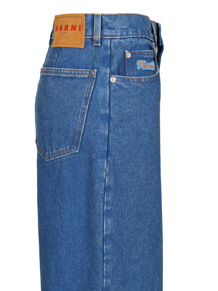 Marni Wide-Leg Jeans - Blue | ddb25284b584850f0f64dd92a4a5ca889372f29d