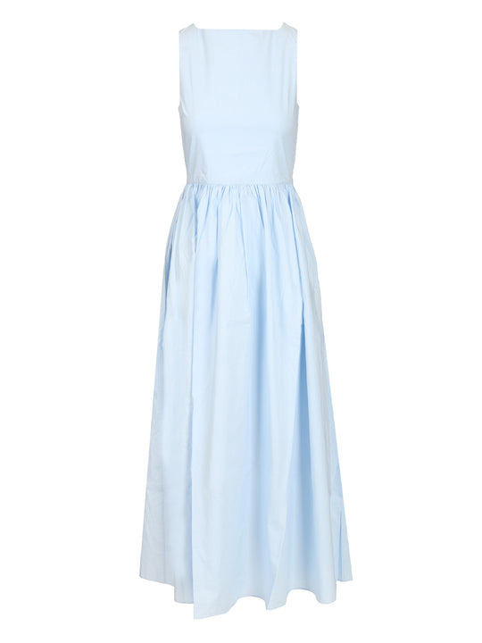 Tie-Back Midi Dress Dresses Light Blue
