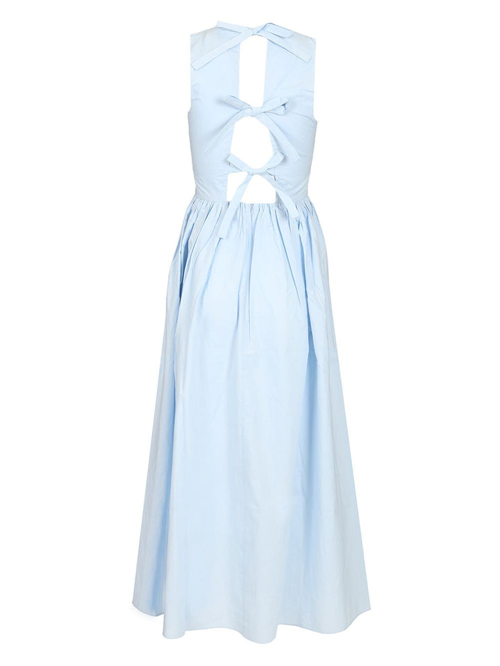 Matteau Tie-Back Midi Dress Dresses - Light blue | 88a25a11276029687e7c2eb3b56c9512154f338a