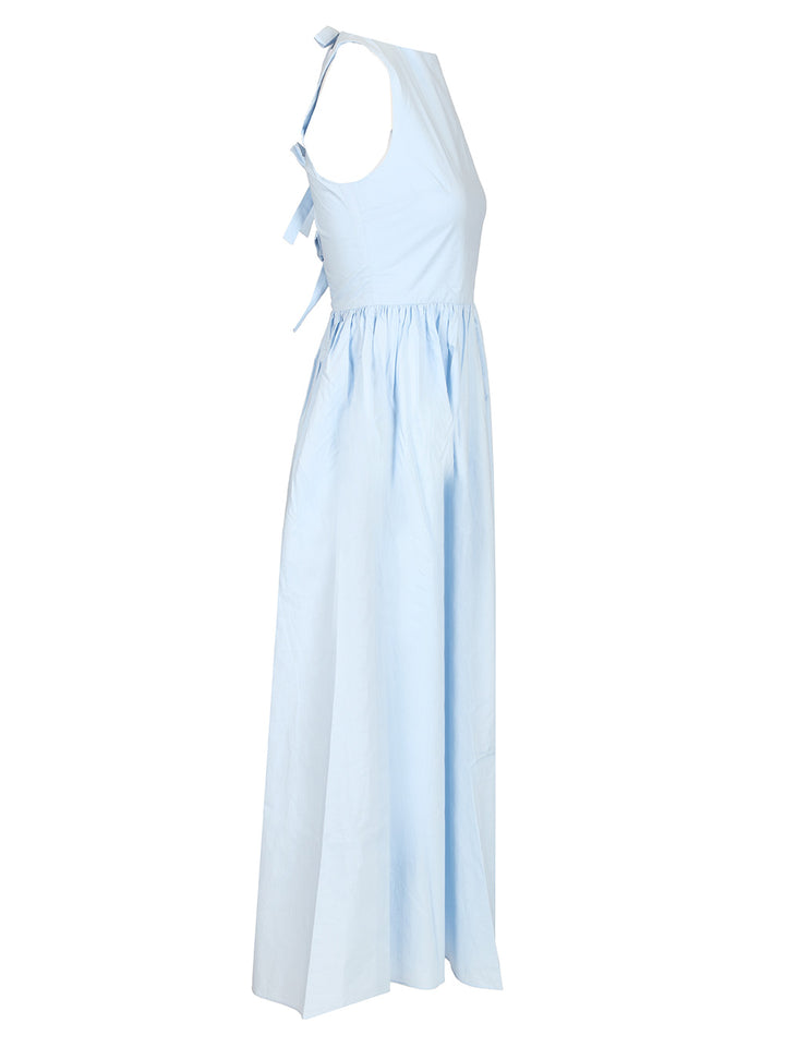 Matteau Tie-Back Midi Dress Dresses - Light blue | a20d9767f36ec63f4ab31ca66e69fc76401405da