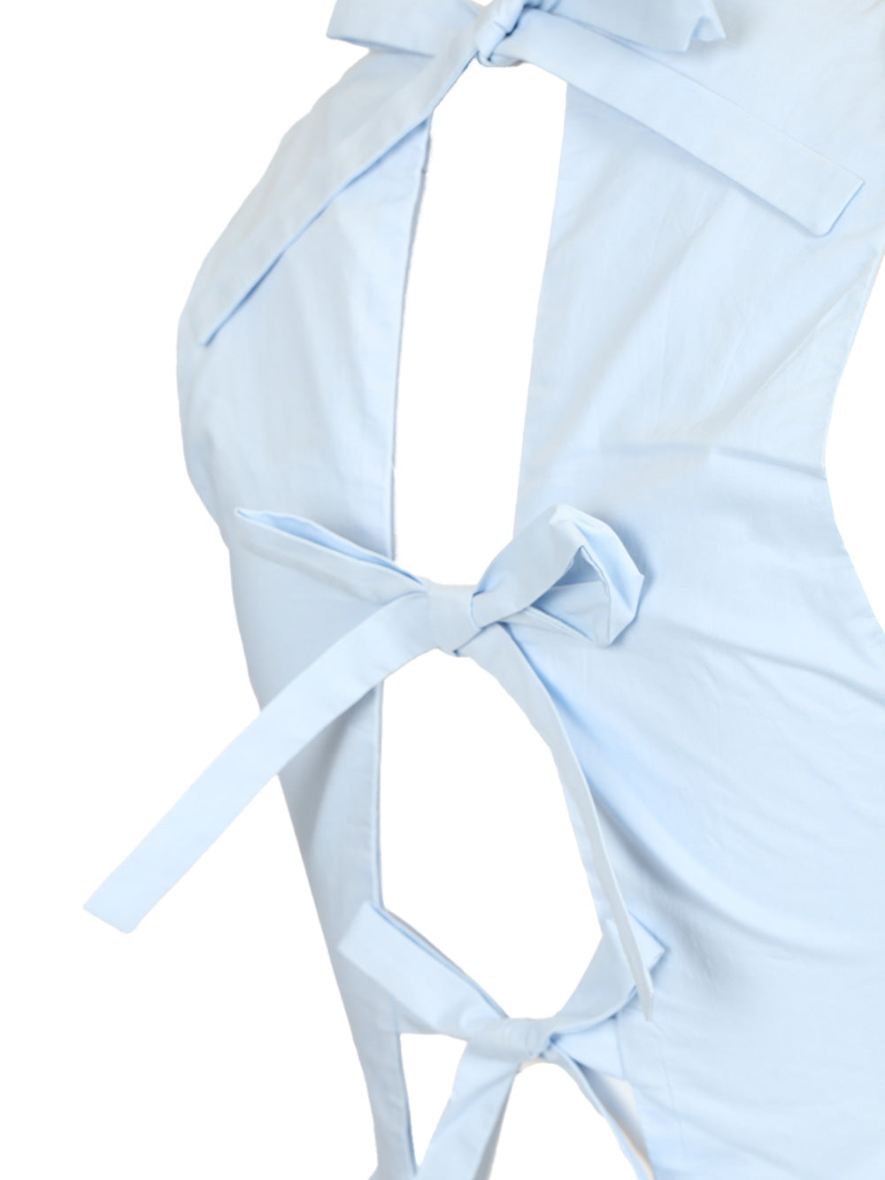 Matteau Tie-Back Midi Dress Dresses - Light blue | 79bddc8bcb9c6be1e50739ecfe709bc13aaab843