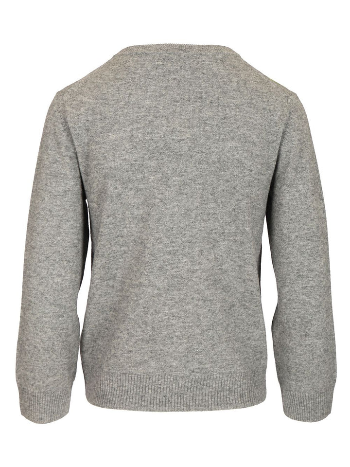 Ganni Checked Cardigan Knitwear - Grey | 4914dc03ecf830a20fb5cebfeffd52bc55c11857