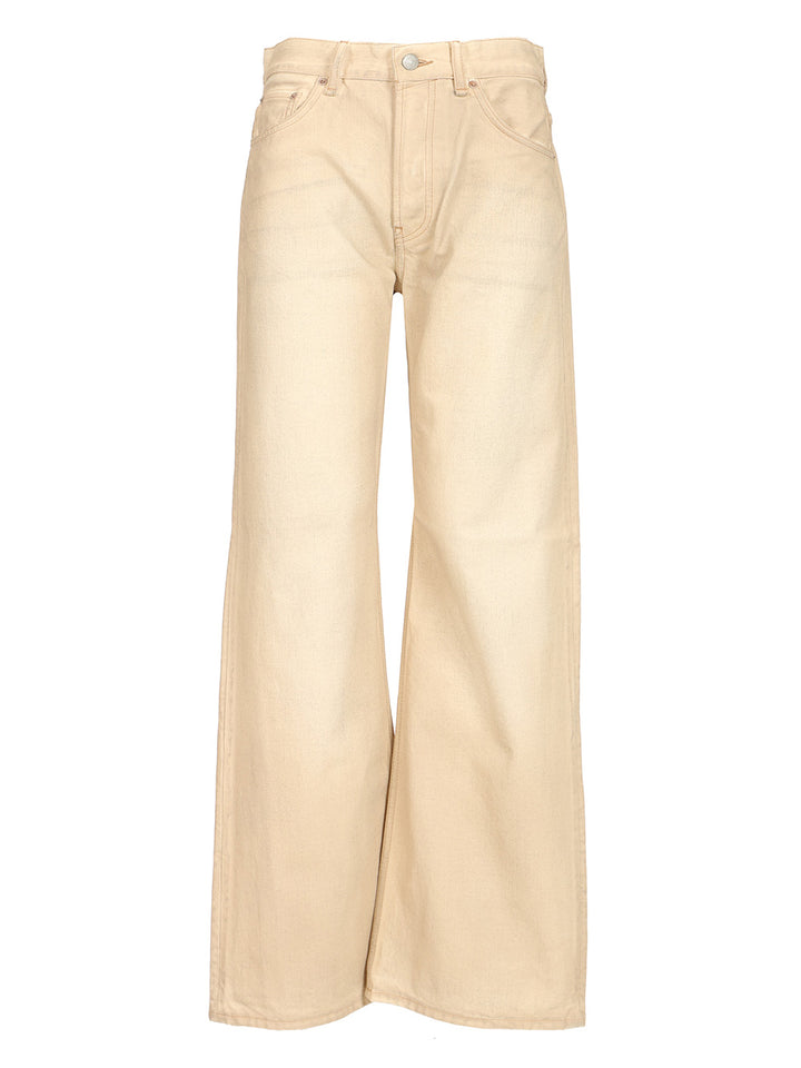 Acne Studios Wide Leg Jeans Trousers - Beige | e7c9ef1bccd597efb9f169fc56f5604d1d6636a2
