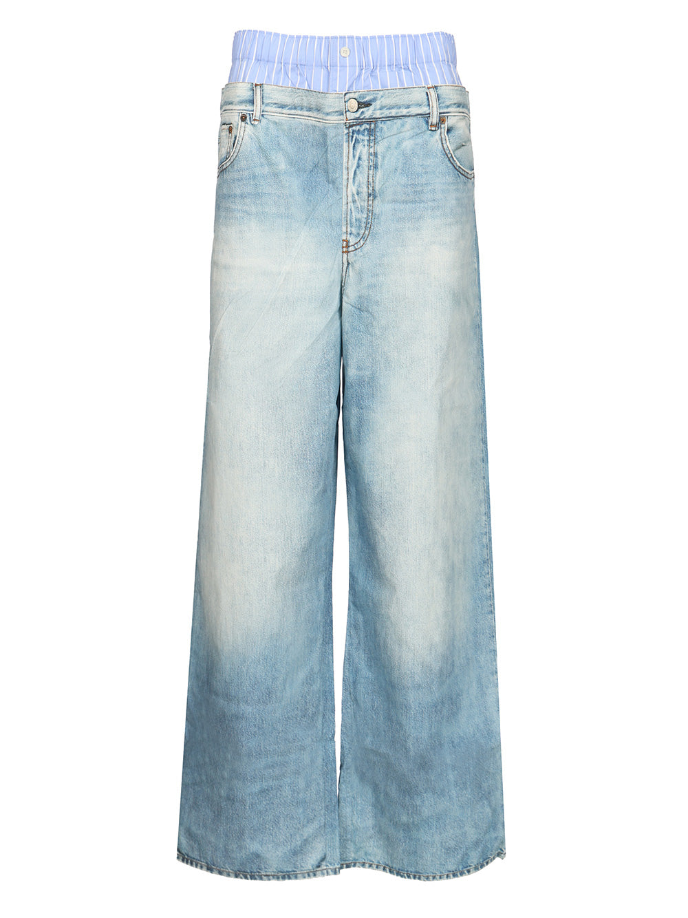 Acne Studios Trompe-L'oeil Print Trousers Jeans - Blue | 138e04161784d632b98a0edad4111dc7099111cf